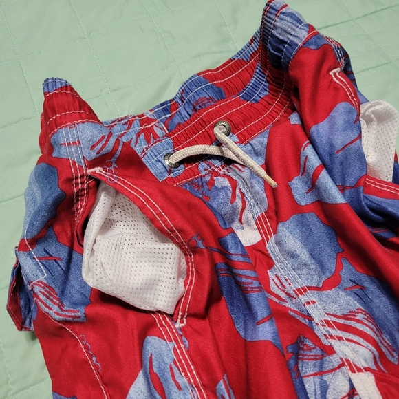 Gap Kids Swim Trunk Shorts, Tropical Hawaiian Print, L size 10 - Picture 3 of 6